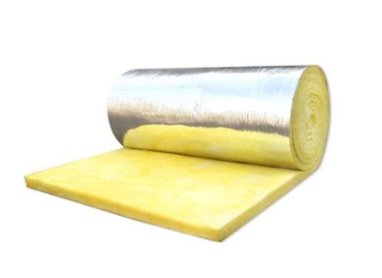 Hấp thụ âm thanh Sợi thủy tinh Len Cách âm / Đá len phớt bằng lá nhôm